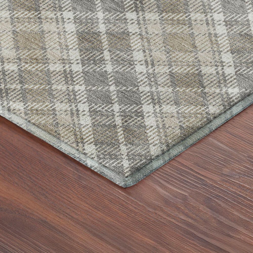 Dalyn Rug Company Soft Essentials Plaid Taupe 1'8" x 2'6" Indoor/Outdoor Area Rug, , large