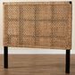 Baxton Studio Alise King Headboard in Natural Brown and Dark Brown, , large
