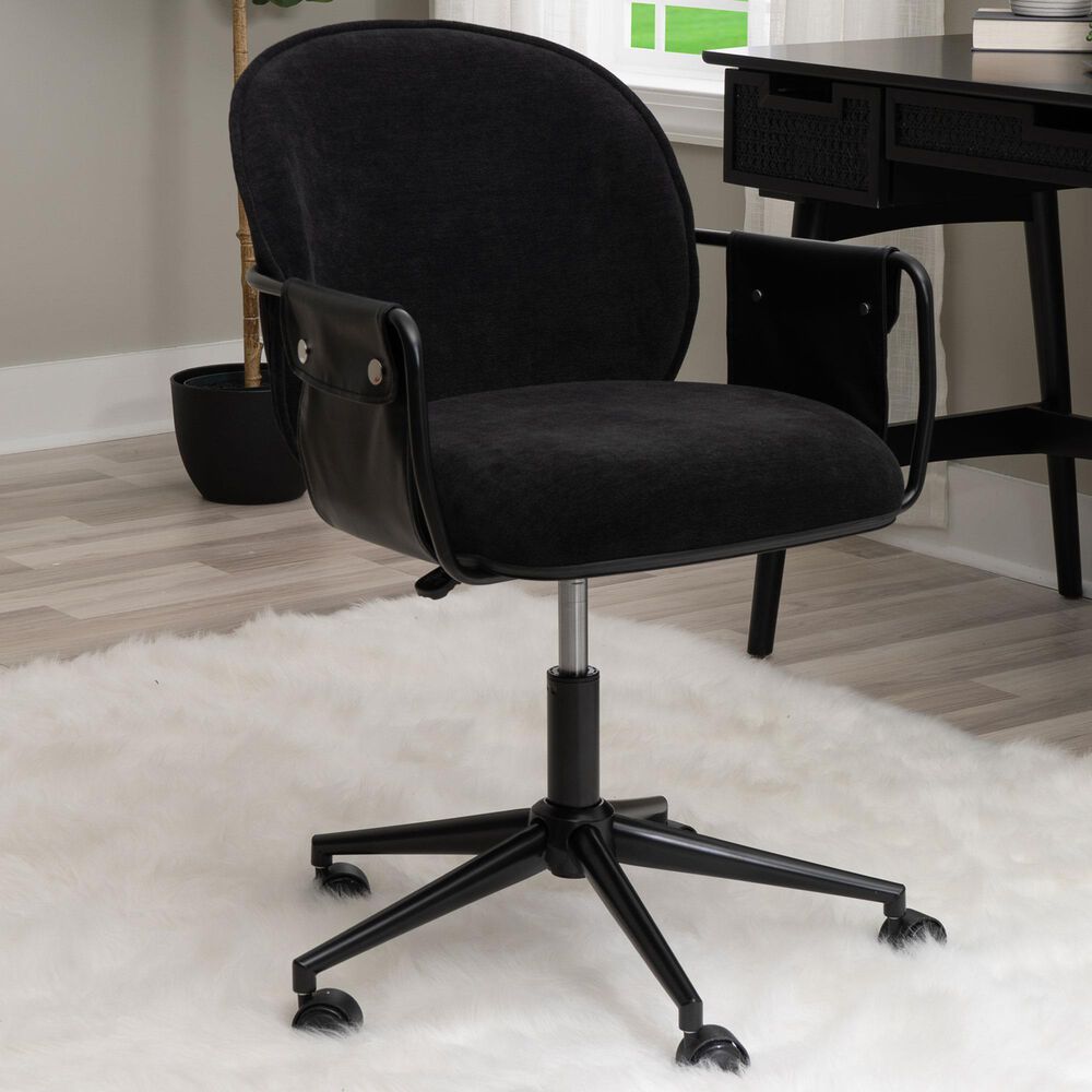 Linon Home Decor Karri Office Chair in Black, , large