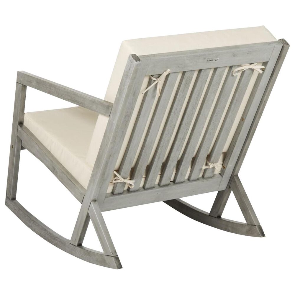 Safavieh Vernon Rocking Chair in Grey/Beige, , large