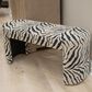 Steve Silver Furniture Savanna Jessica Simpson Savanna Zebra Upholstered Bench in Cream and Black, , large