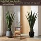 Timberlake 52" Artificial Giant Agave Floor Plant with Pot in Green, , large