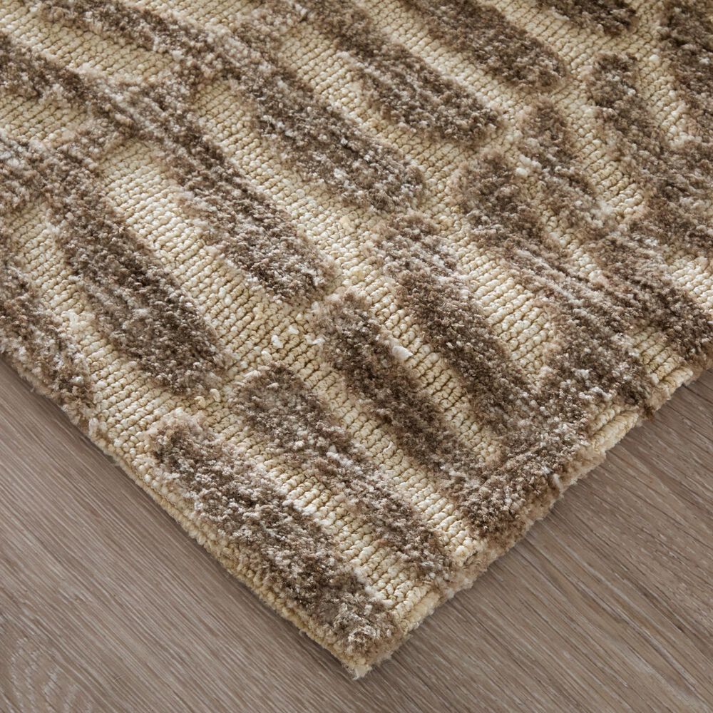 Feizy Colton Taupe 3&#39;6&quot; x 5&#39;6&quot; Area Rug, , large