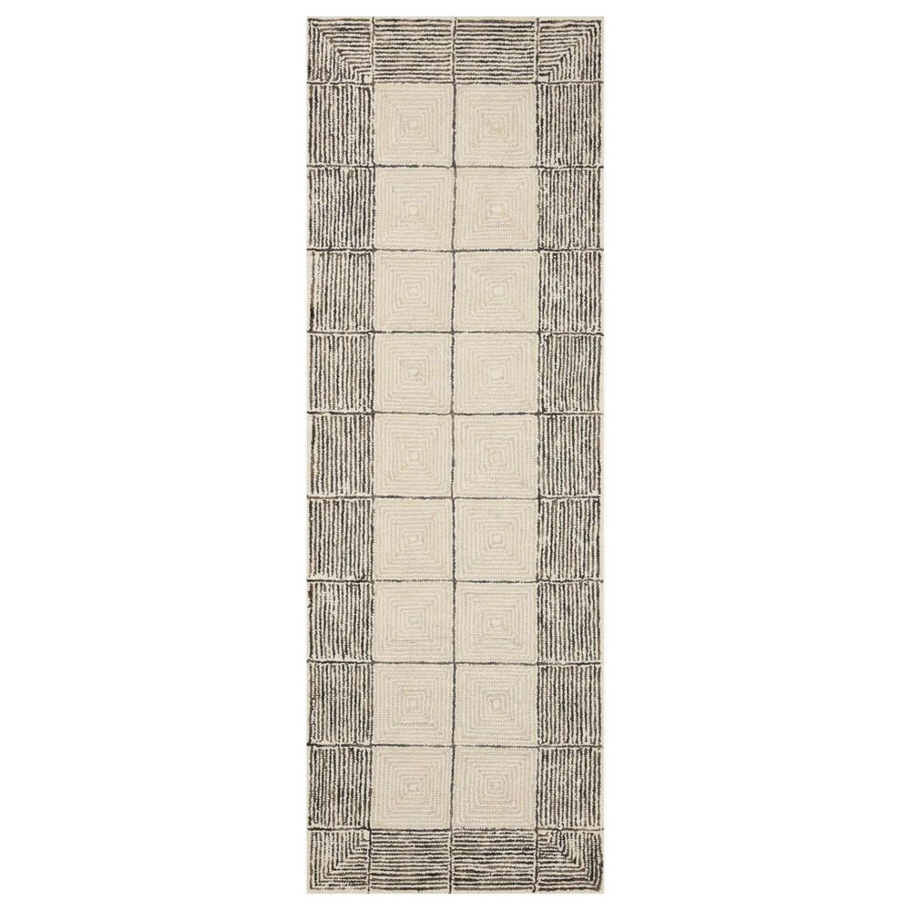 Chris Loves Julia x Loloi Francis 2"6" x 9"6" Cream and Black Runner, , large