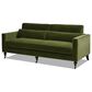 Jennifer Taylor Home Elliot Stationary Sofa in Olive Green Velvet, , large