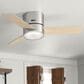 Hunter Minimus Low Profile 44" Ceiling Fan with LED Light in Brushed Nickel, , large