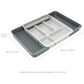 Joseph Joseph DrawerStore Expanding Cutlery, Utensil and Gadget Organizer in Grey and Stone, , large