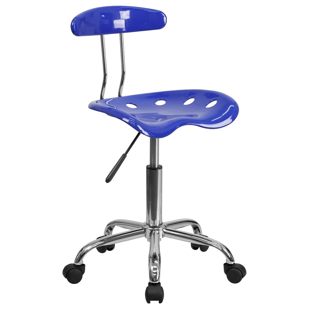 Flash Furniture Vibrant Swivel Task Chair in Blue, , large