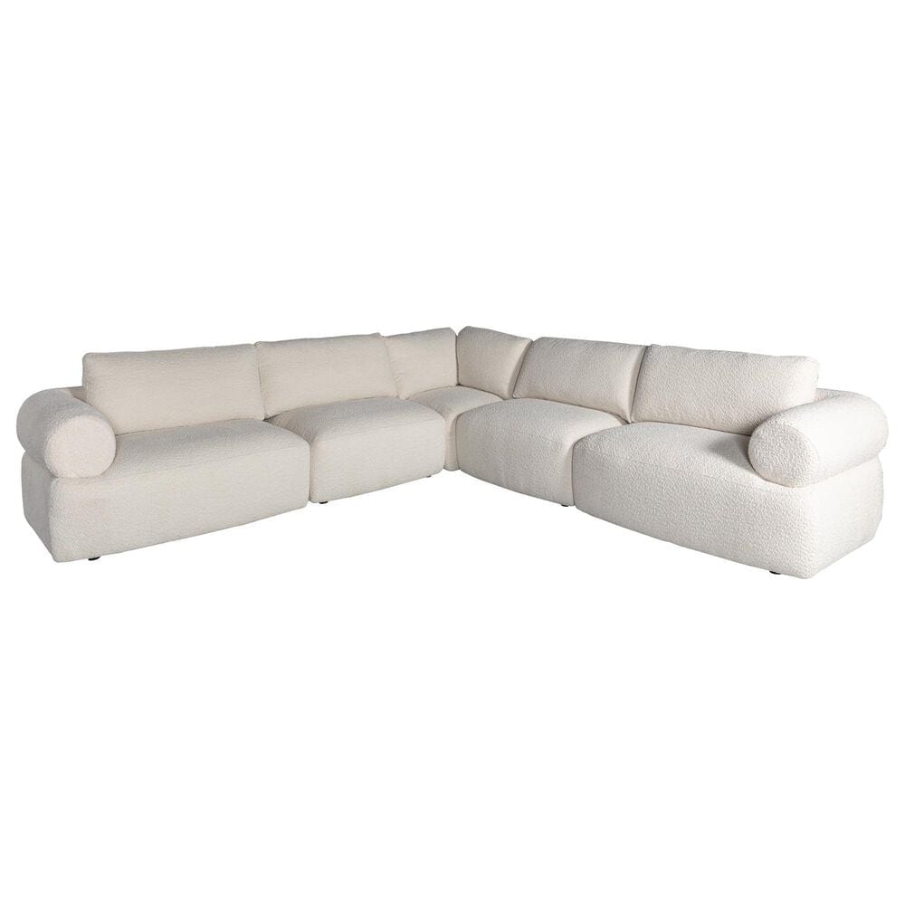 Interlochen 5-Piece Sectional in Azalea Cream, , large