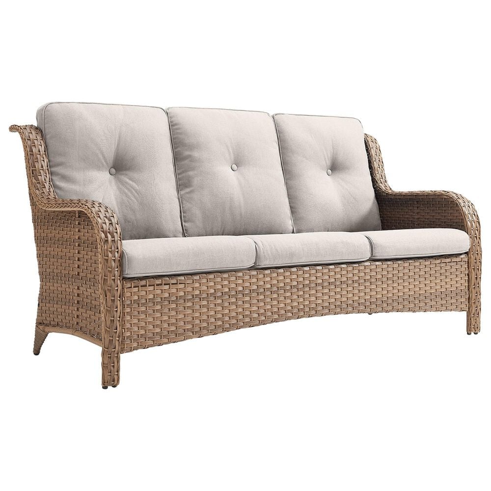 Sunwell Garden Outdoor Sofa with Yellow Rattan in Beige, , large