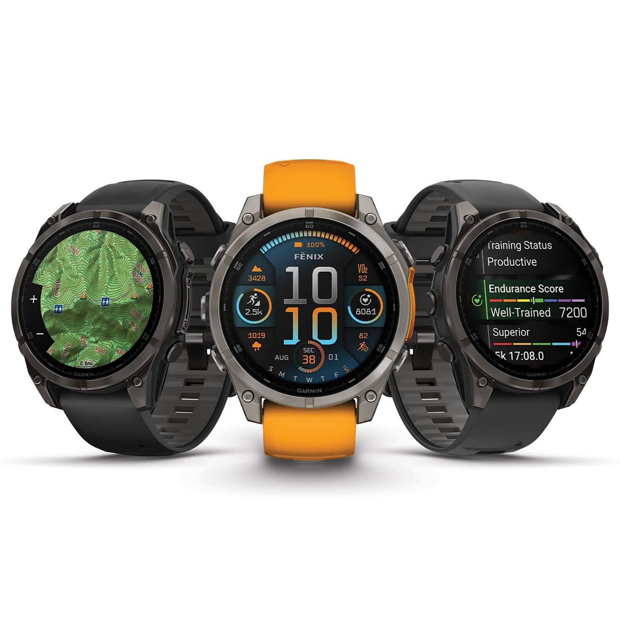 Garmin fenix 8 Sapphire AMOLED Smartwatch 47mm Carbon Gray DLC