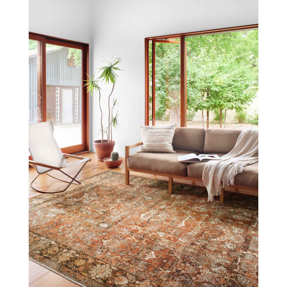 Loloi Sebastian SEB-01 7&#39;10&quot; x 11&#39;2&quot; Rust and Tobacco Area Rug, , large