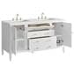 James Martin Vanities Myrrin 60" Double Vanity in Bright White with 3 cm White Zeus Quartz Top, , large