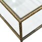 Furniture of America Lalia End Table with Tempered Glass Top and Open Storage Shelf in Matte Gold, , large