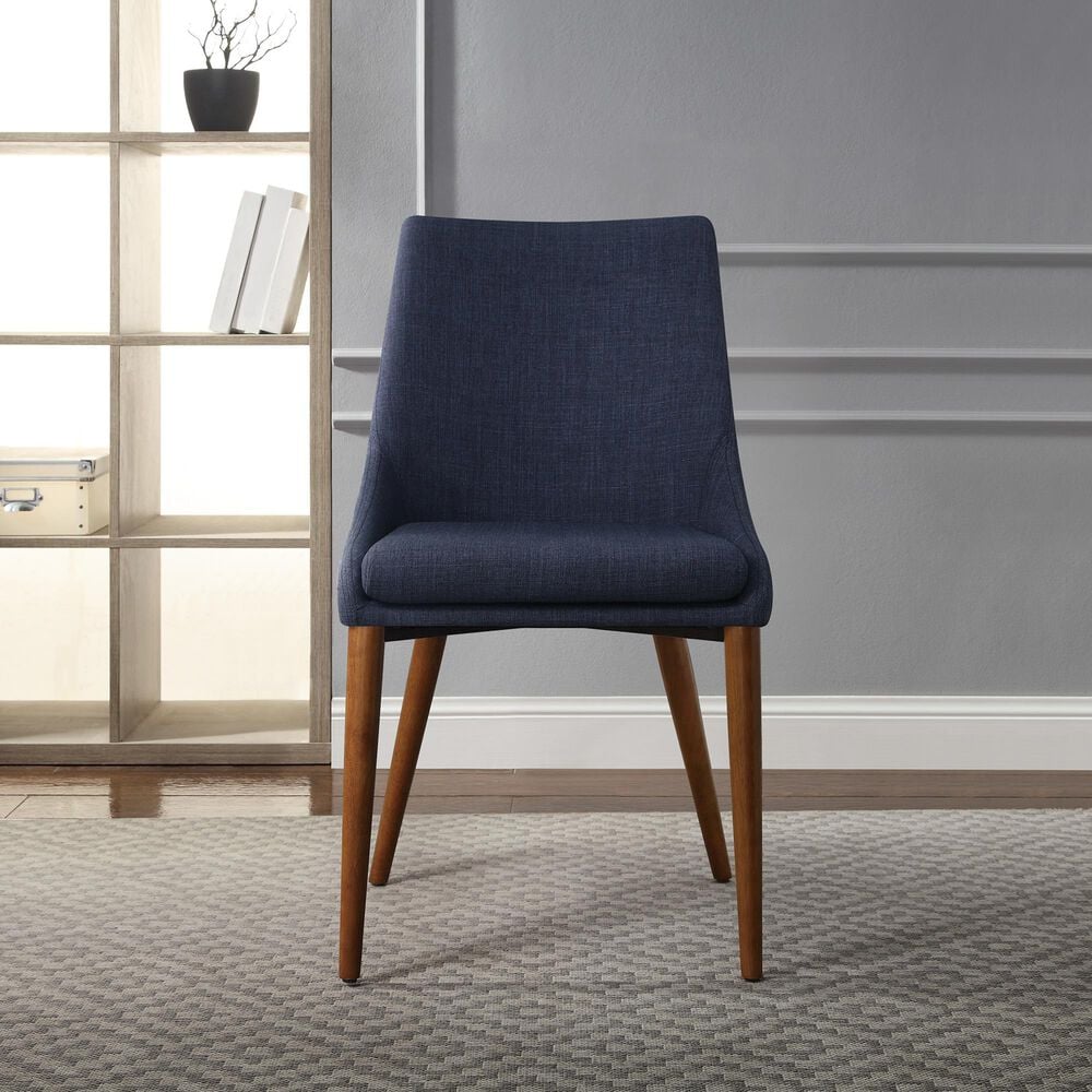 Office Star Products Palmer Side Chair with Navy Cushion &#40;Set of 2&#41;, , large