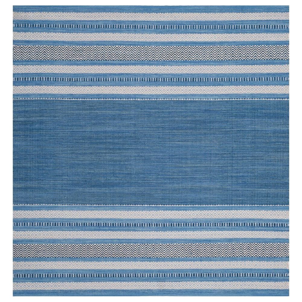 Safavieh Montauk MTK214A 6" Square Blue and Grey Area Rug, , large