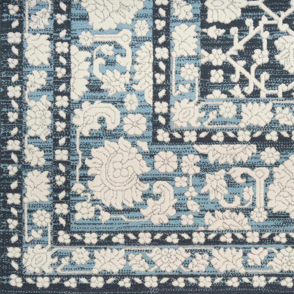 Nourison Grace Blue 5'3" x 7'3" Area Rug, , large