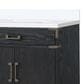 Lexora Home Laurel 84" Double Bathroom Vanity in Black Oak with White Cultured Marble Top and Rectangular Sinks, , large