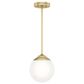 Hunter Hepburn 1-Light Mini Pendant in Painted Modern Brass, , large