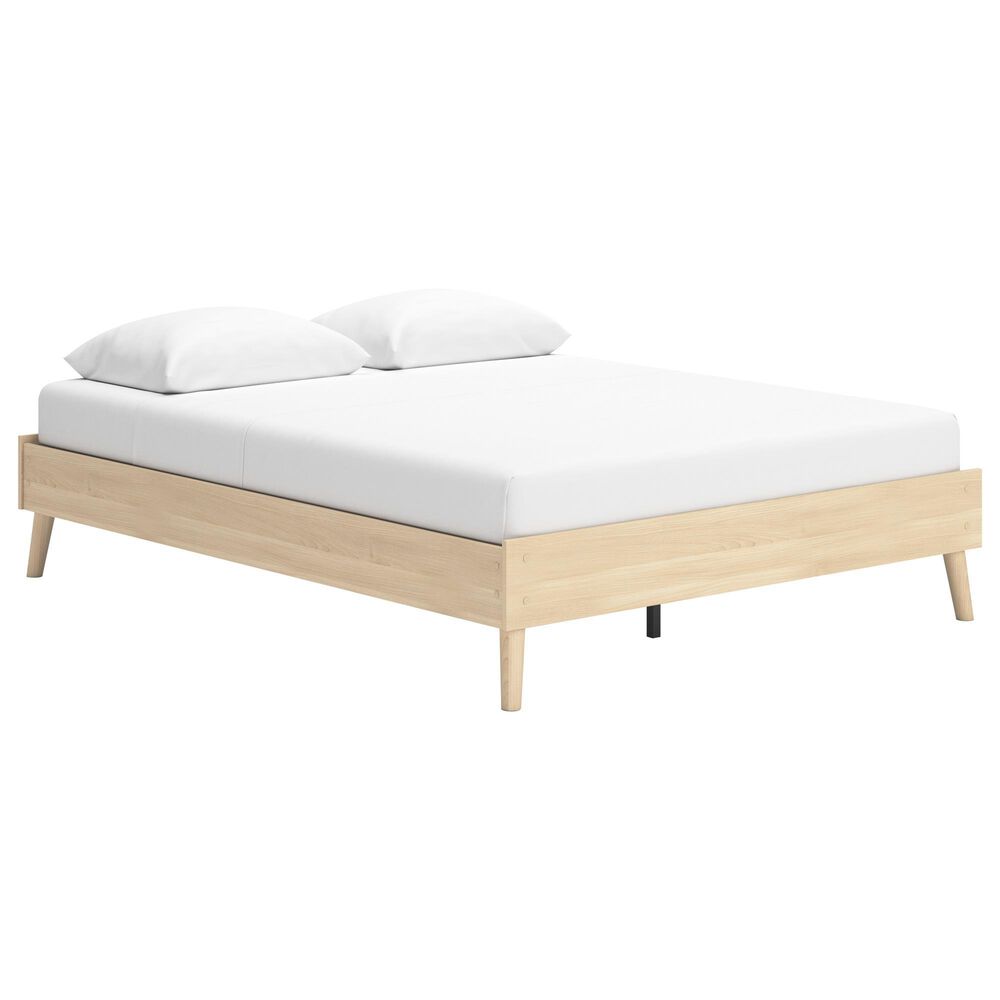 Ashley Cabinella Queen Platform Bed in Tan, , large