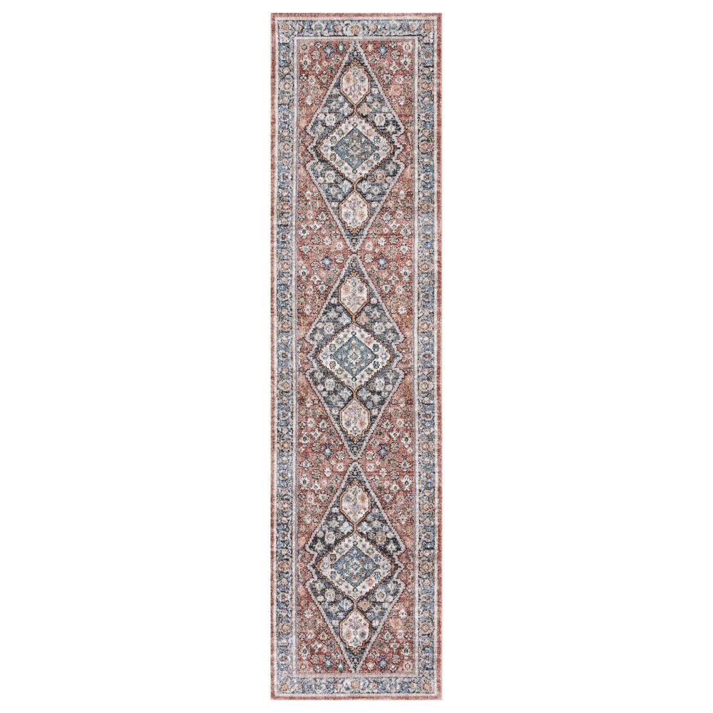Safavieh Jasmine 2"2" x 9" Rust and Navy Runner, , large