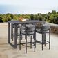 Blue River Argiope Outdoor Patio Bar Height Dining Table in Dark Gray - Table Only, , large