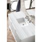 James Martin Vanities Athens 48" Single Bathroom Vanity in Glossy White with 3 cm Arctic Fall Solid Surface Top and Rectangular Sink, , large