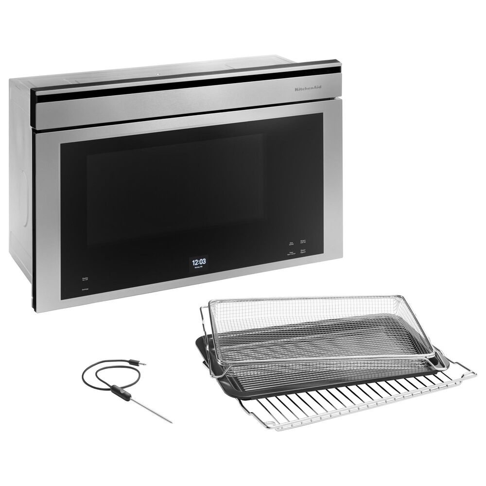 KitchenAid 1.1 Cu. Ft. Built-In More-in-One Convection Microwave Oven in PrintShield Stainless Steel, , large