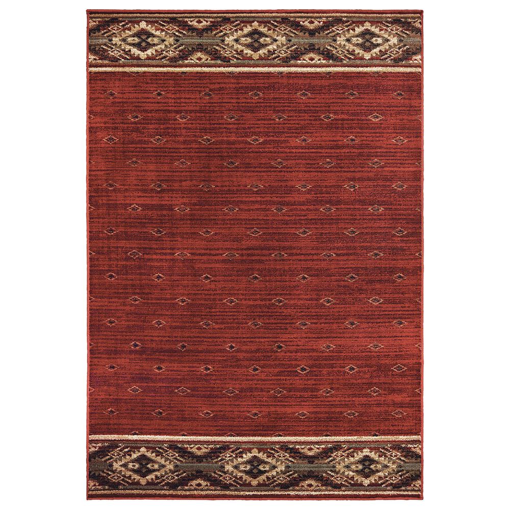 Oriental Weavers Woodlands 9652C 9"10" x 12"10" Red Area Rug, , large