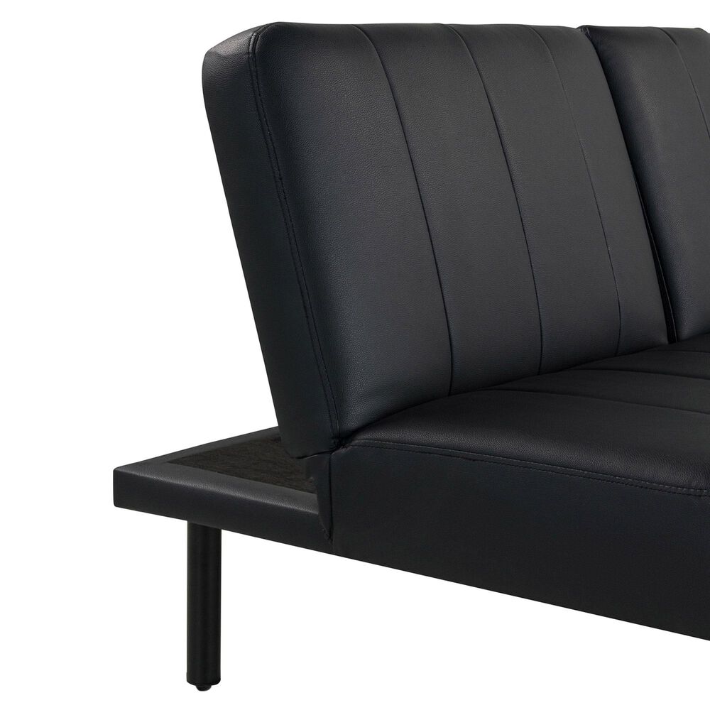 Lifestyle Solutions Cotez Convertible Sofa in Black, , large