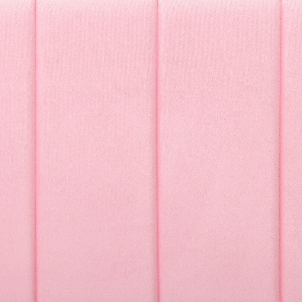 HOMLUX Queen Upholstered Platform Bed Frame with Velvet Headboard in Pink, , large