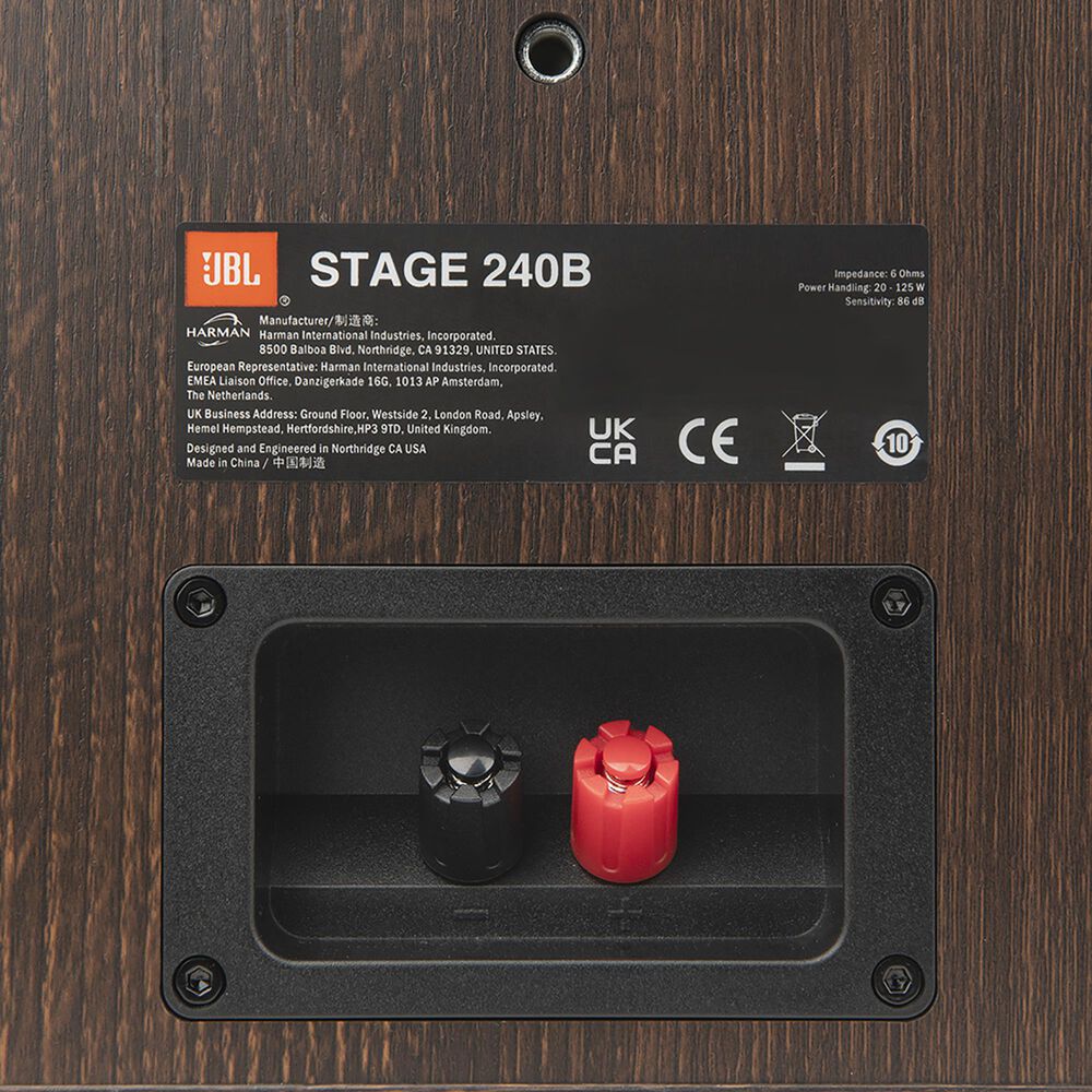 JBL Stage 2 4.5&quot; 2-Way Bookshelf Loudspeaker in Espresso &#40;Set of 2&#41;, , large