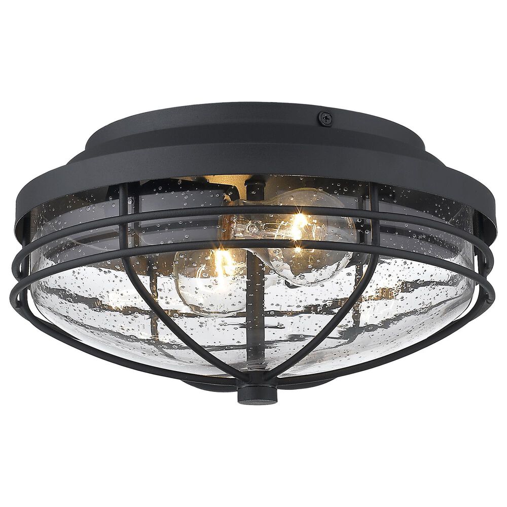 Golden Lighting Seaport Outdoor Flush Mount in Natural Black, , large