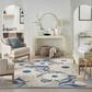 Nourison Aloha ALH33 5"3" x 7"5" Blue and Grey Indoor/Outdoor Area Rug, , large