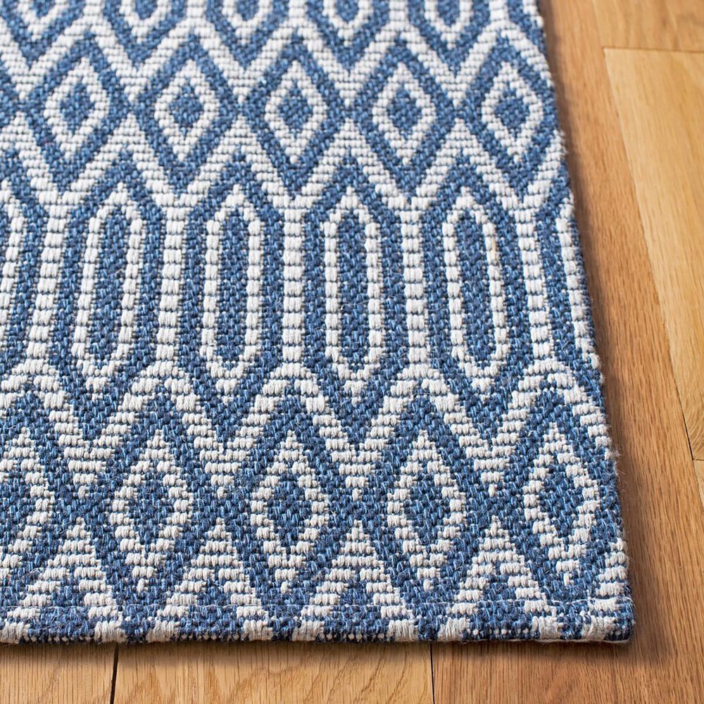 Safavieh Martha Stewart Cotton MSR405 2&#39; x 8&#39; Blue and Grey Runner, , large