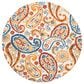 Safavieh Cabana 6"7" Round Cream and Navy Indoor/Outdoor Area Performance Rug, , large