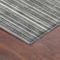 Dalyn Rug Company Soft Essentials Striped Gray 8" x 10" Indoor/Outdoor Area Rug, , large