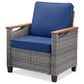 Sunwell Garden 6-Piece Patio Chat Set with Two Ottoman in Navy, , large