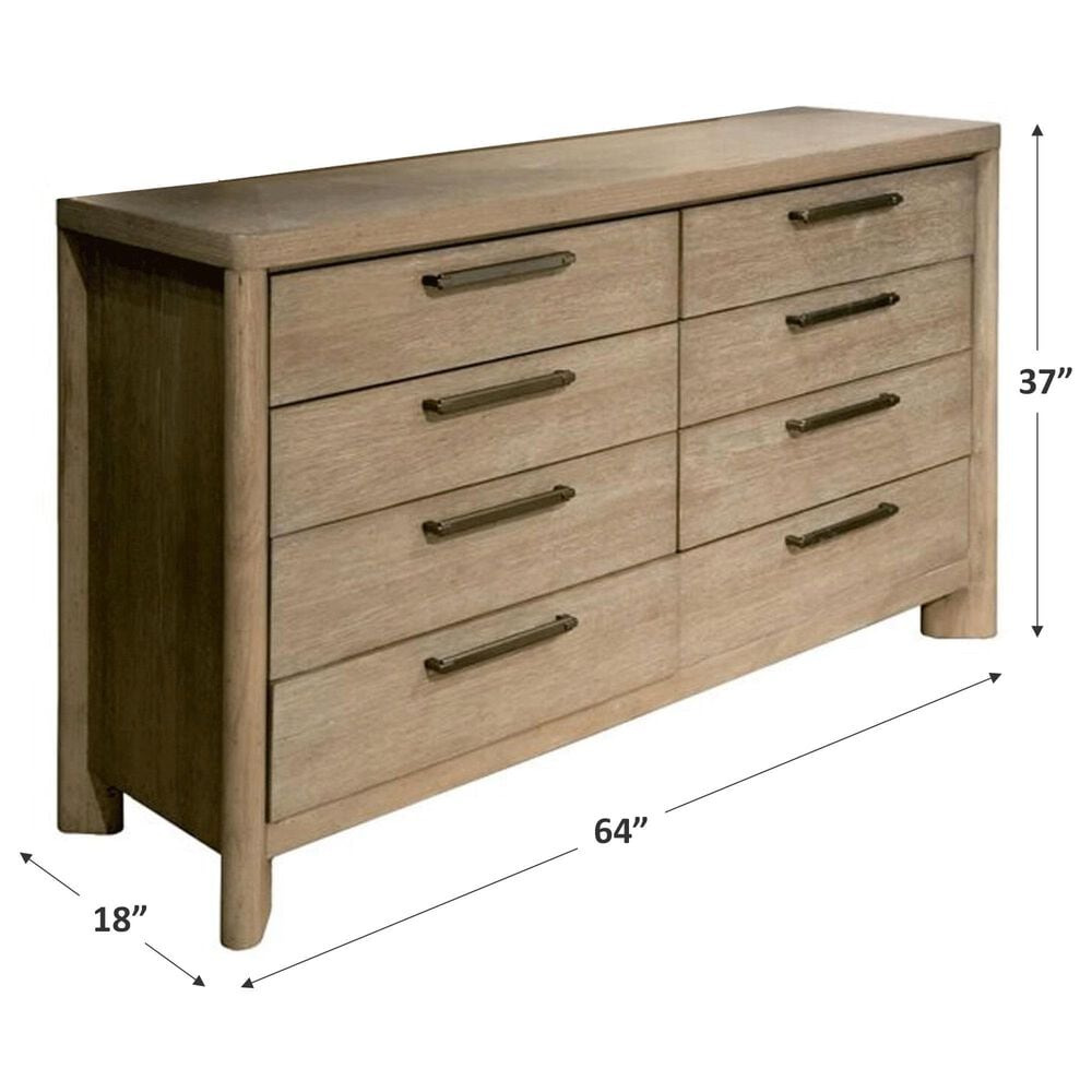Golden Wave Furniture Pacific Grove Dresser without Mirror in Sand Dune, , large