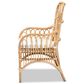 Baxton Studio Aya Rattan Arm Chair in White, , large