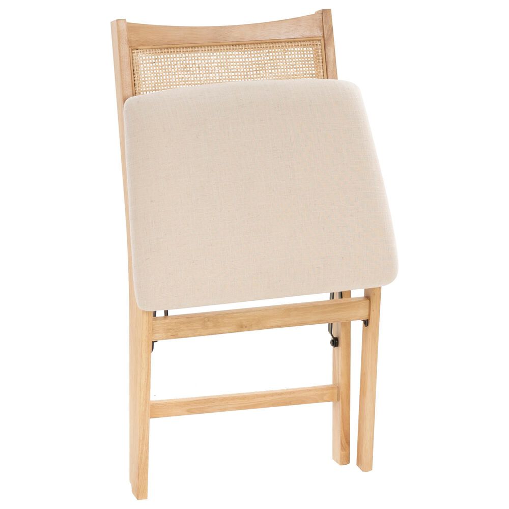 Linon Home Decor Bauer Cane Folding Side Chair in Natural, , large