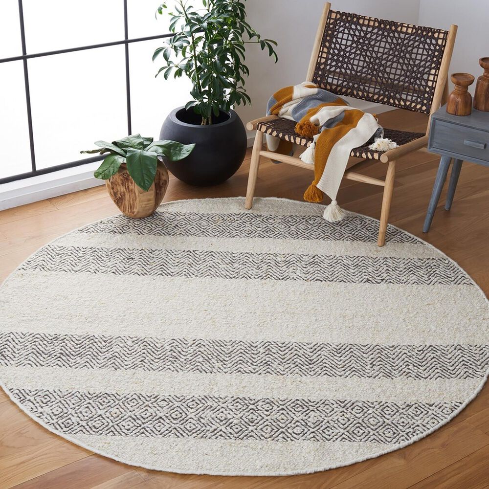 Safavieh Natura NAT332A 6&#39; Round Ivory Area Rug, , large