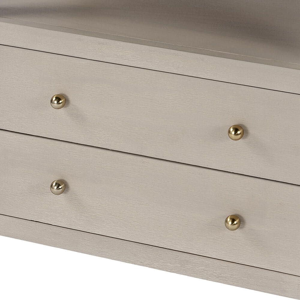 Butler Specialty Company Nora 2-Drawer Wide Nightstand with Open Shelf in Antique Taupe, , large