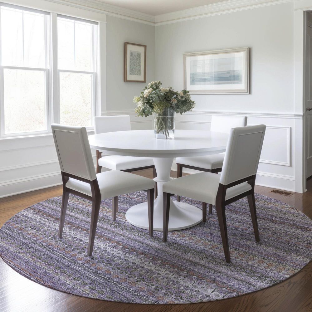 Dalyn Rug Company Solace SL2 8&#39; Round Purple Area Rug, , large