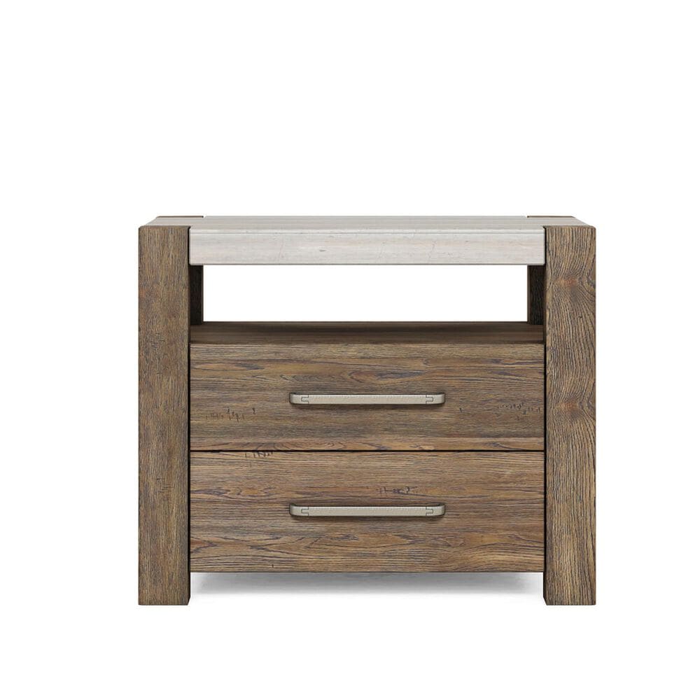 Vantage Stockyard Bedside Chest in Smoaked Brown, , large