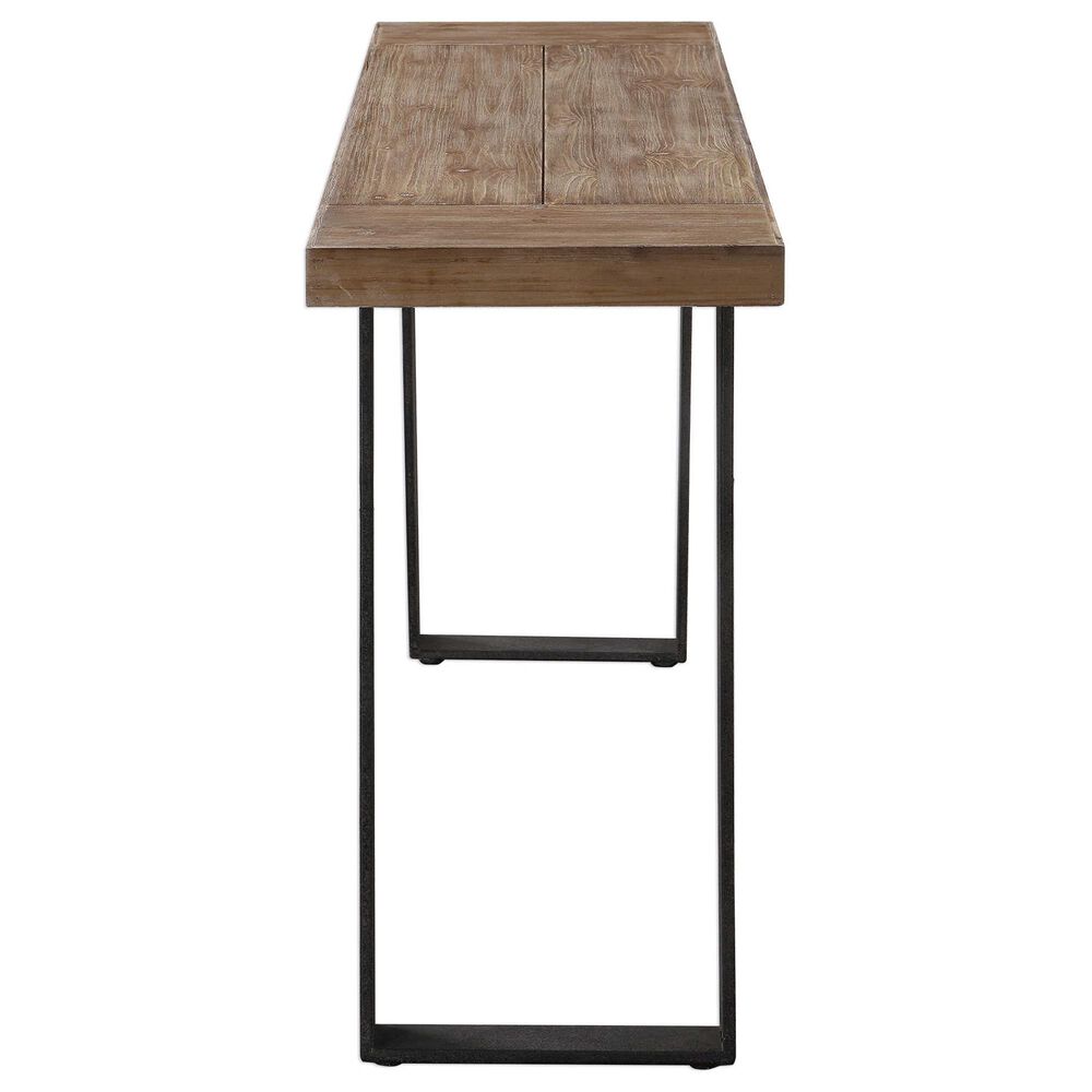 Uttermost Freddy Console Table in Weathered Oak and Black, , large