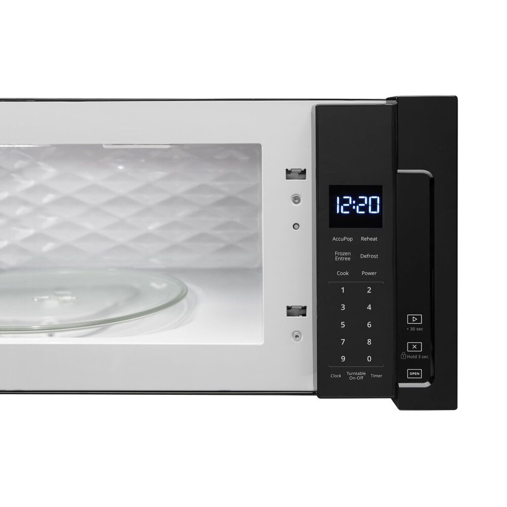 Whirlpool 1.1 Cu. Ft. 1000 watt Low Profile Microwave Hood Combination in Black, , large