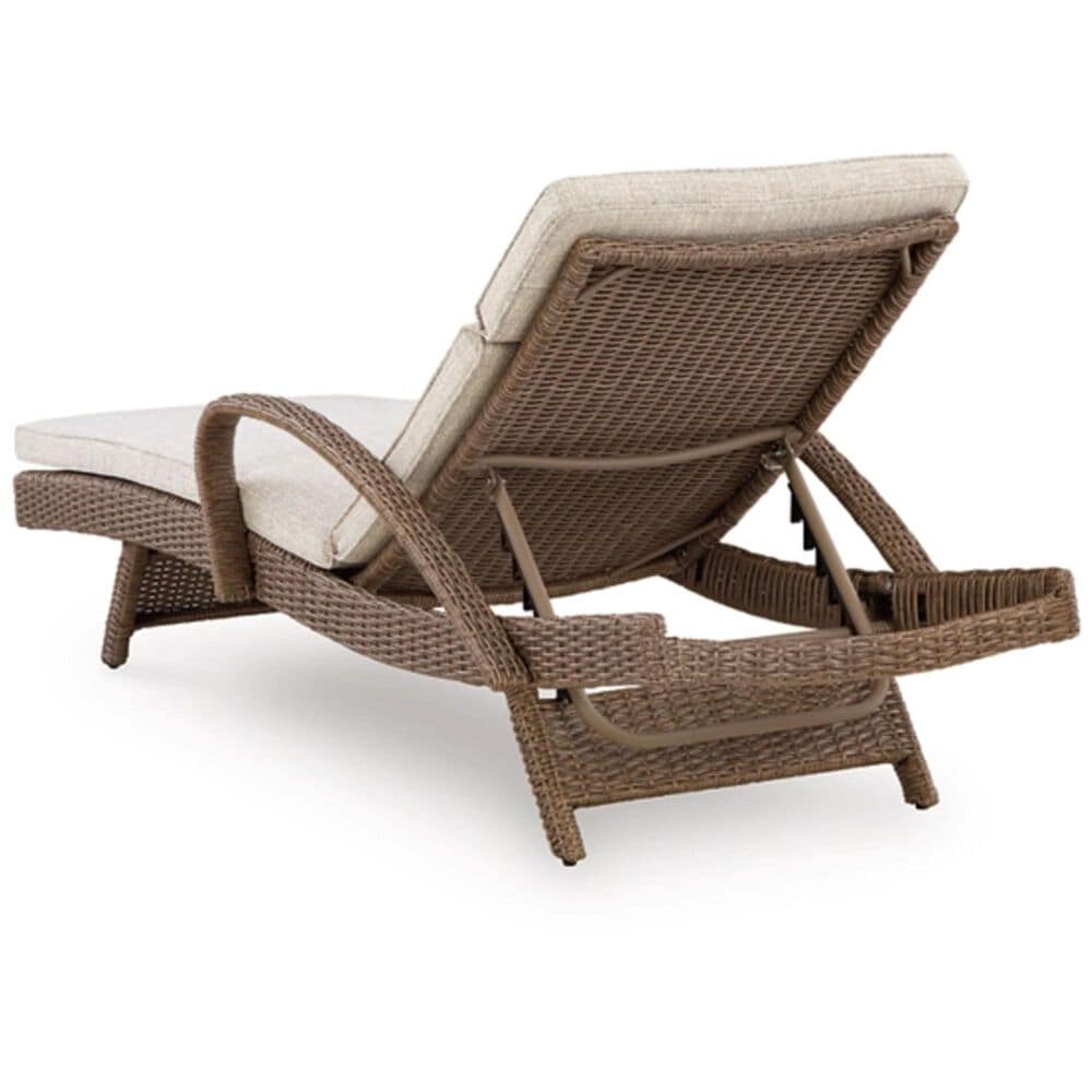 Ashley Laguna Heights Patio Chaise Lounge with Cushion in Beige, , large