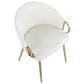 Lumisource Claire Chair in White/Gold, , large