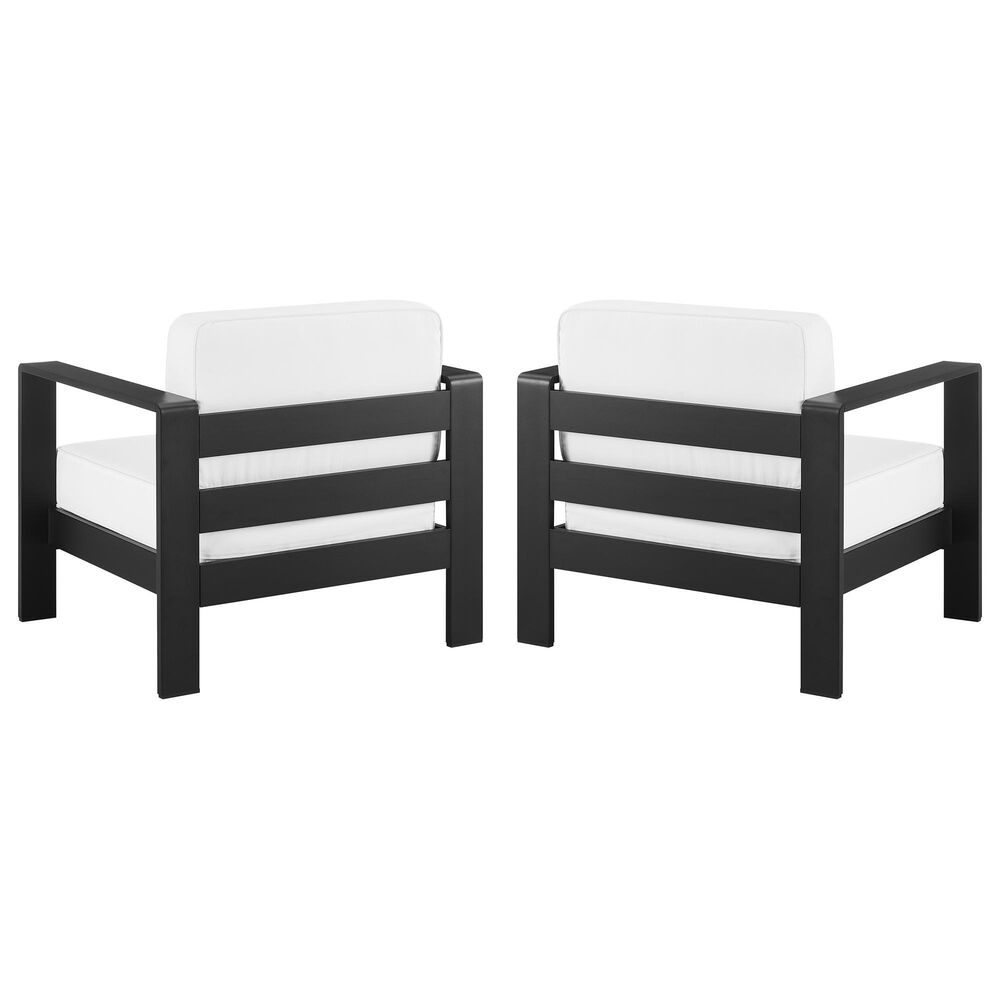 Linon Home Decor Karah Patio Arm Chair in White (Set of 2), , large